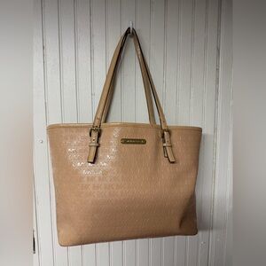 Michael Kors Tan Monogram Shoulder Bag